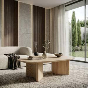   Natural Varnished Oak Coffee Table | Oroa.com