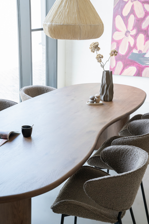 Varnished Oak Organic Dining Table | Eleonora Josh | OROA.com