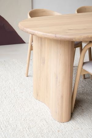 Varnished Oak Organic Dining Table | Eleonora Josh | OROA.com