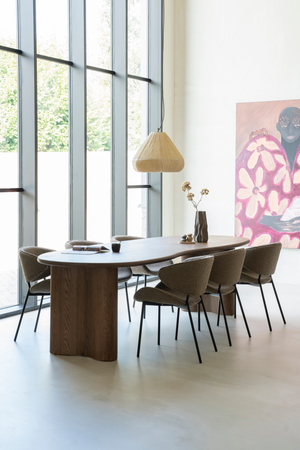 Varnished Oak Organic Dining Table | Eleonora Josh | OROA.com
