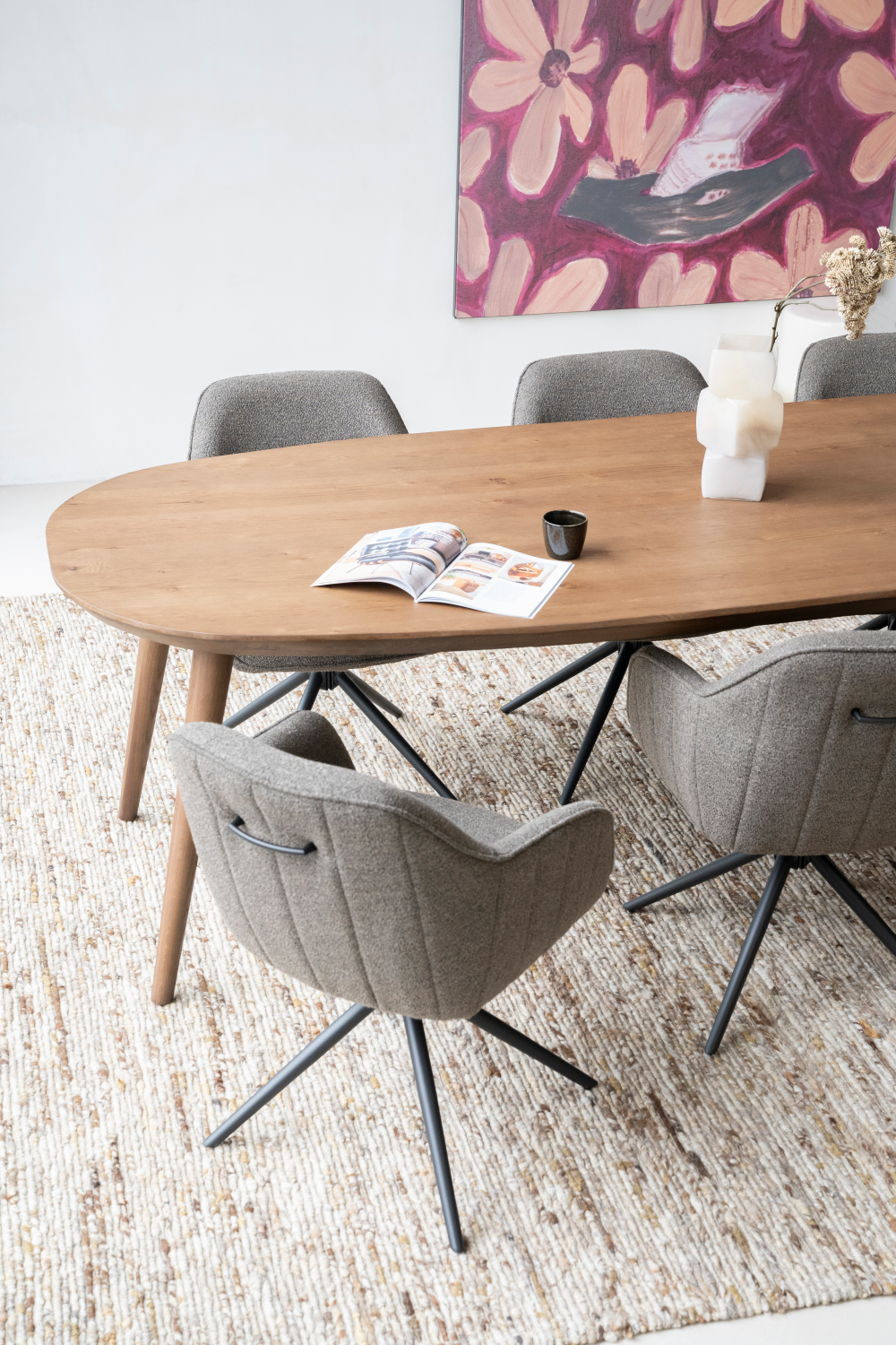 Lacquered Oak Oval Dining Table | Eleonora Elijah | OROA.com