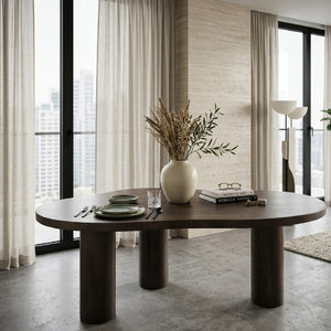   Organic-Shaped Walnut Dining Table | Oroa.com