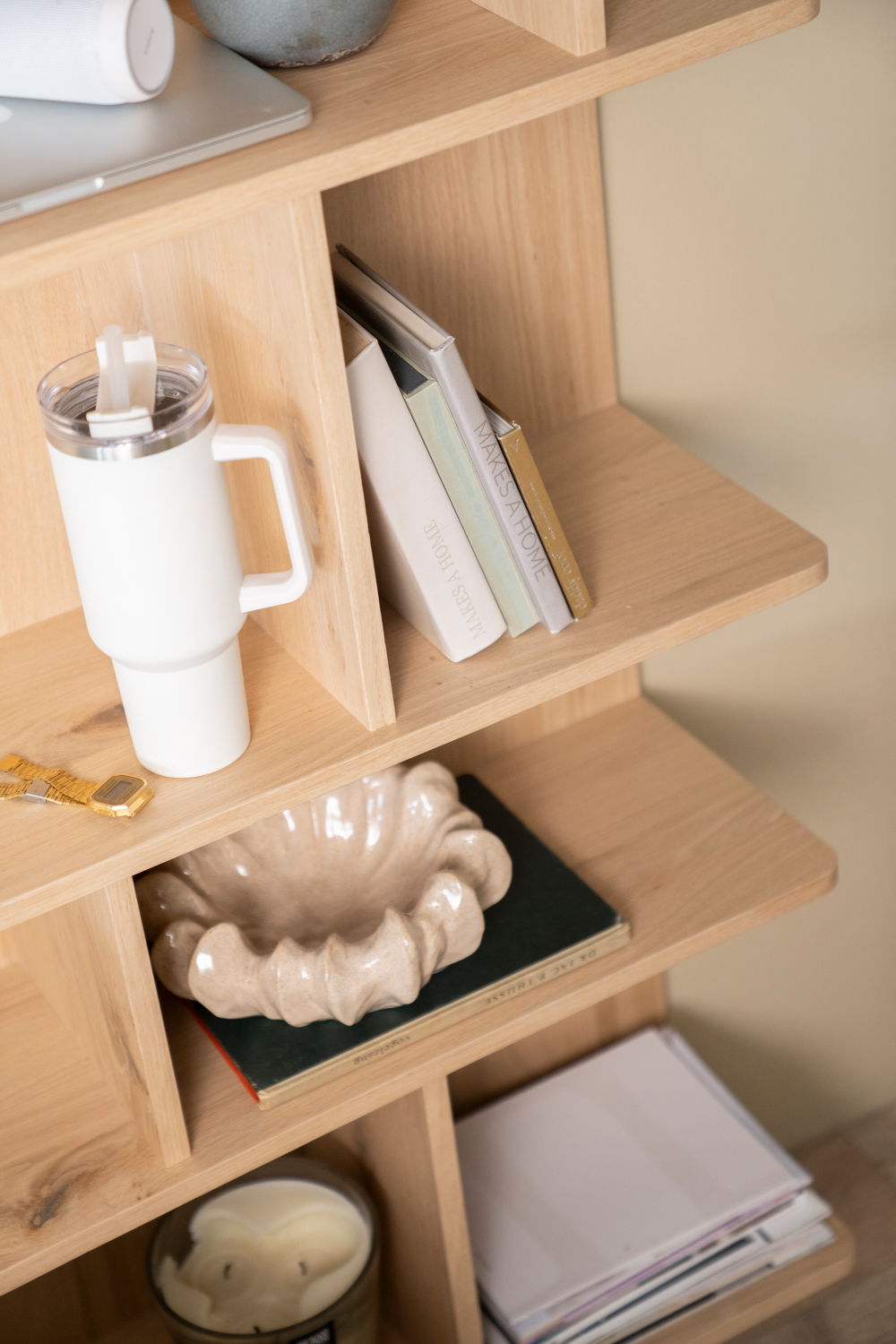 Oak Veneer Wall Cabinet | Eleonora Renee | OROA.com