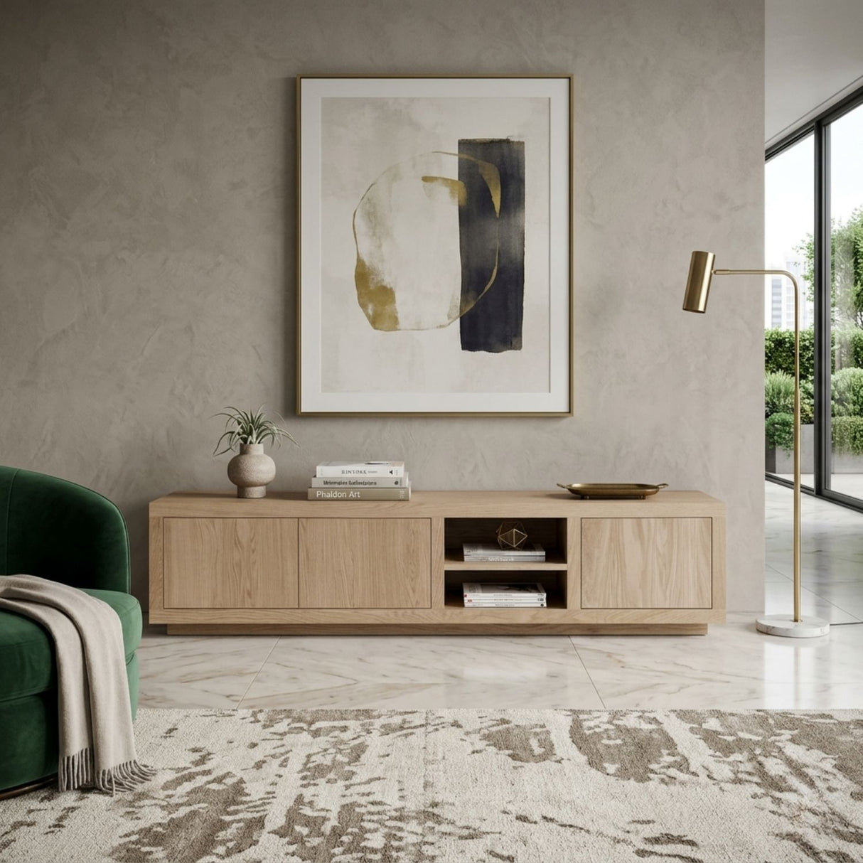   Oak 3-Door Cabinet | Oroa.com
