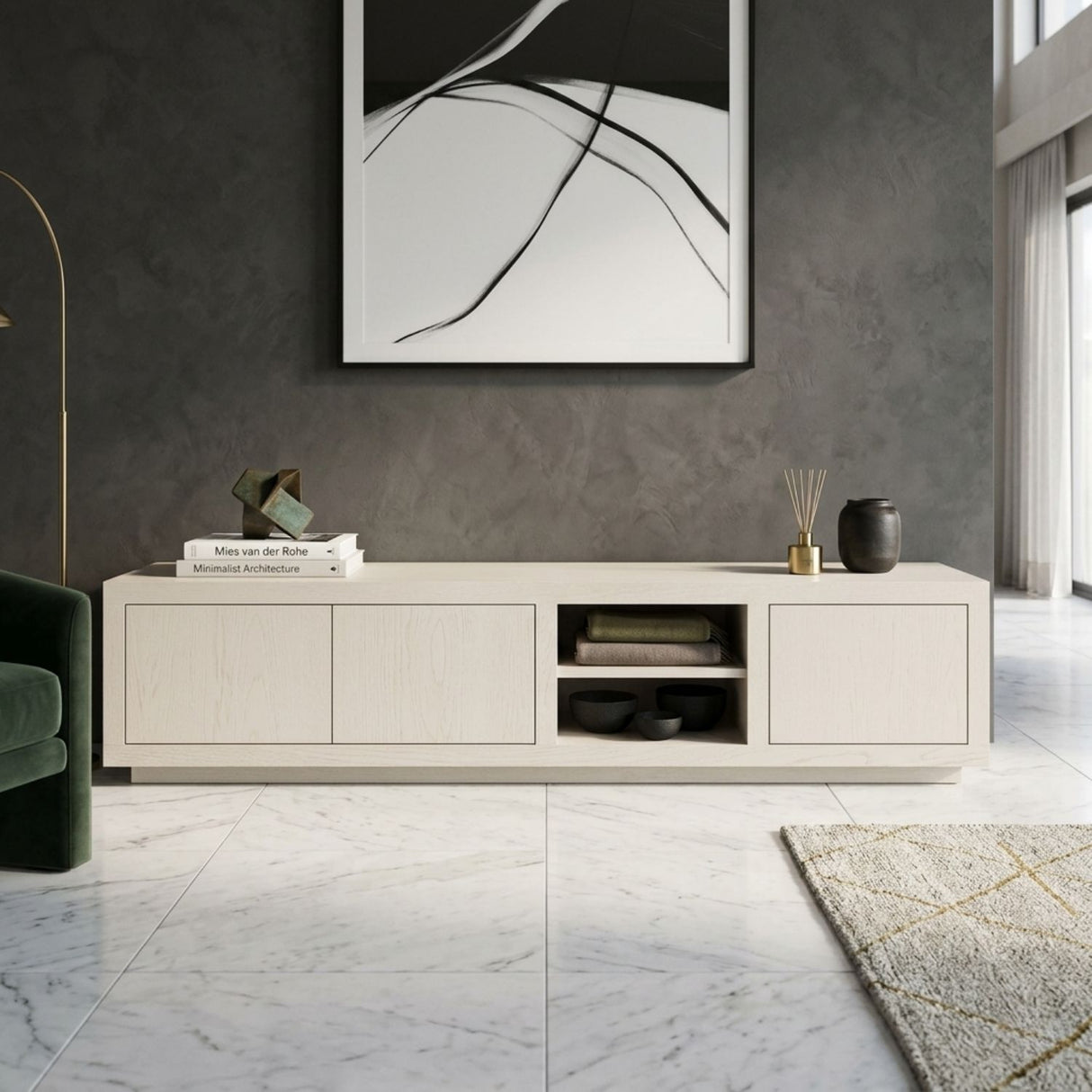   Oak 3-Door Cabinet | Oroa.com