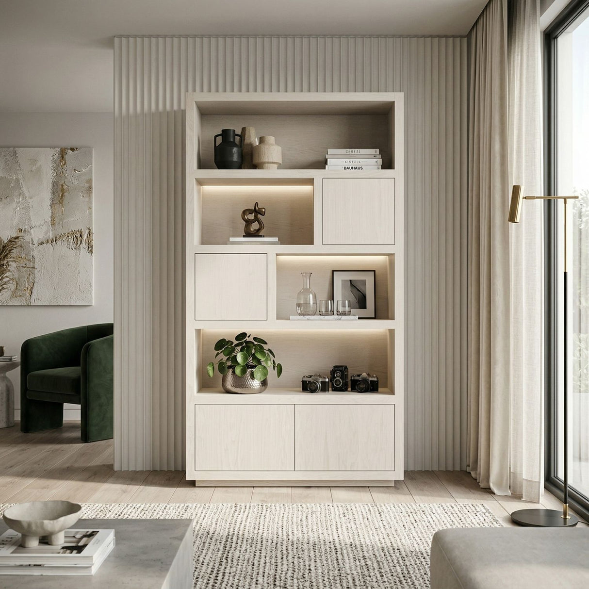   Taupe Oak Cabinet | Oroa.com