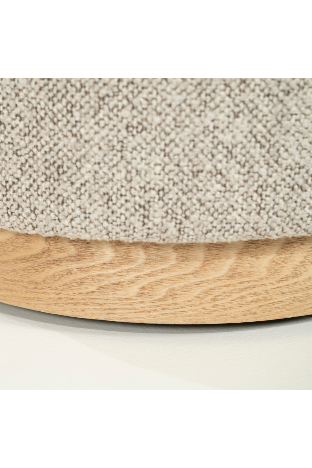 Cylindrical Taupe Fabric Ottoman | Eleonora Avah | OROA.com