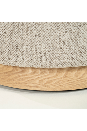 Cylindrical Taupe Fabric Ottoman | Eleonora Avah | OROA.com