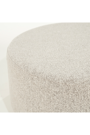 Cylindrical Taupe Fabric Ottoman | Eleonora Avah | OROA.com