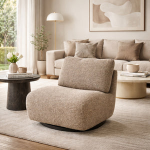   Fabric Upholstered Swivel Lounge Chair | Oroa.com