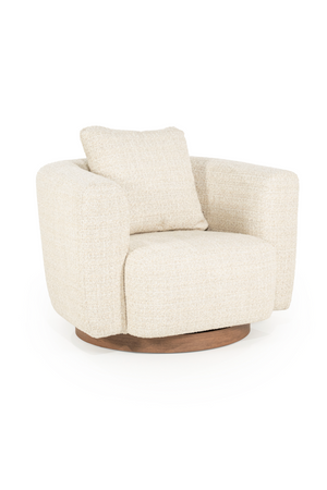 Curved Back Swivel Accent Chair | Eleonora Jordan | OROA.com