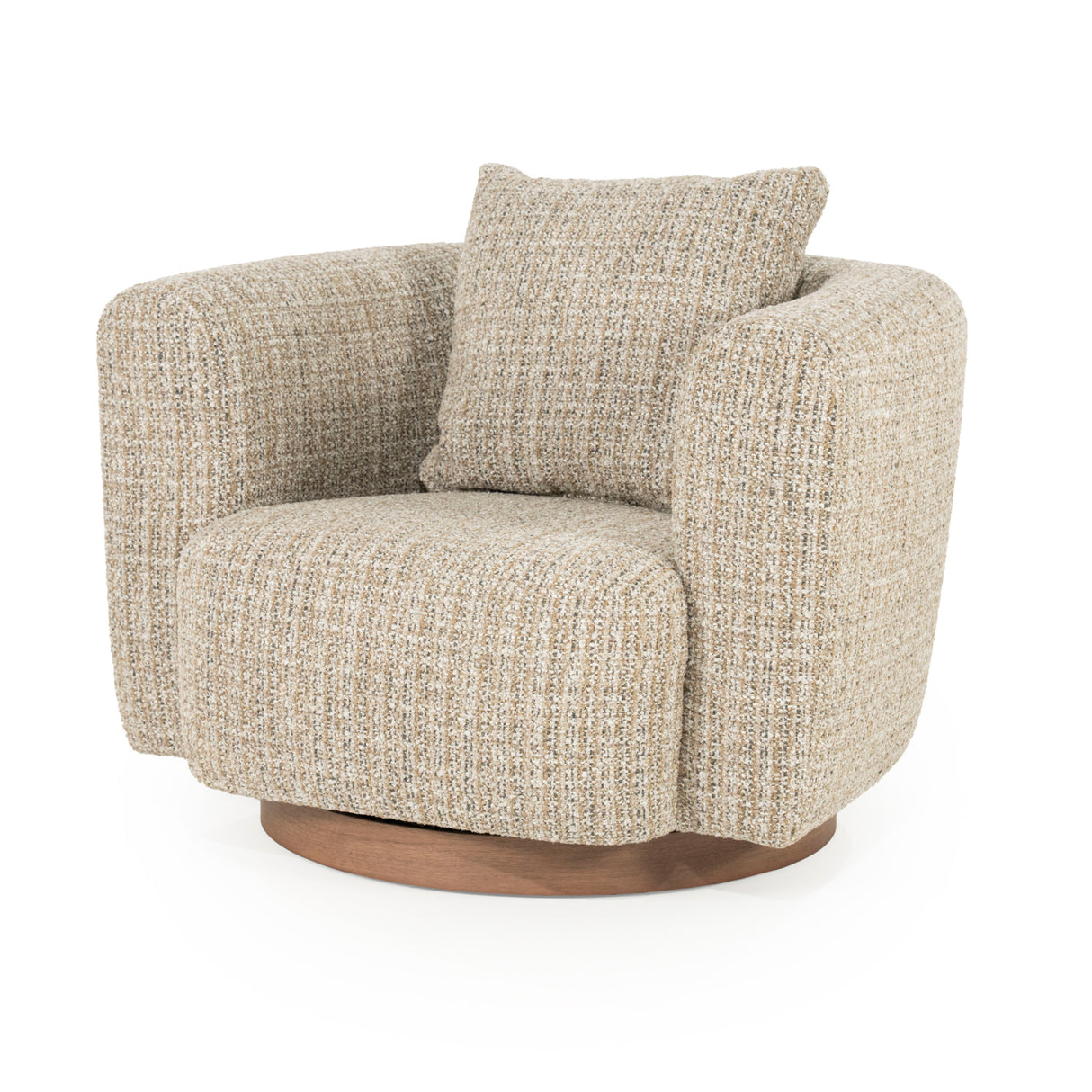   Curved Back Swivel Accent Chair | Oroa.com