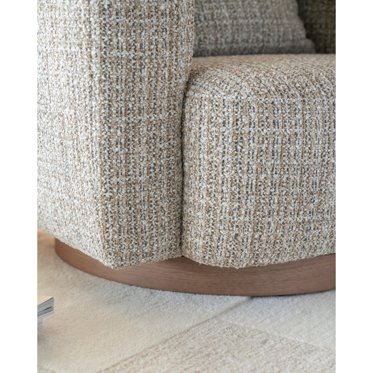   Curved Back Swivel Accent Chair | Oroa.com