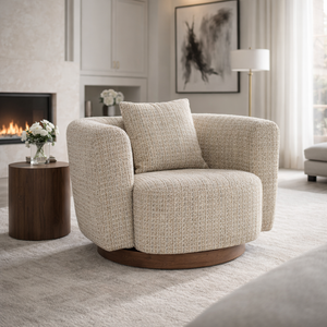   Curved Back Swivel Accent Chair | Oroa.com