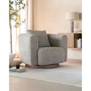   Curved Back Swivel Accent Chair | Oroa.com