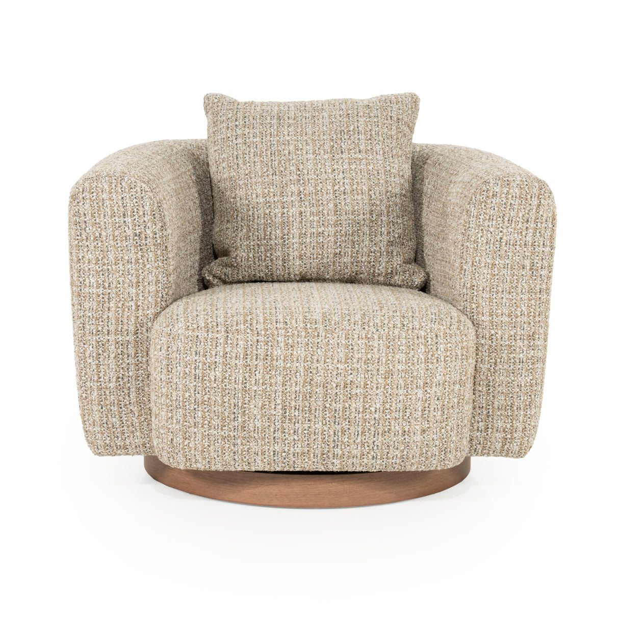   Curved Back Swivel Accent Chair | Oroa.com