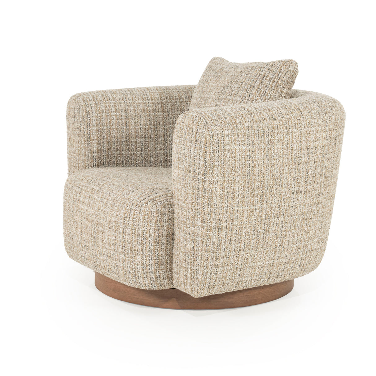   Curved Back Swivel Accent Chair | Oroa.com
