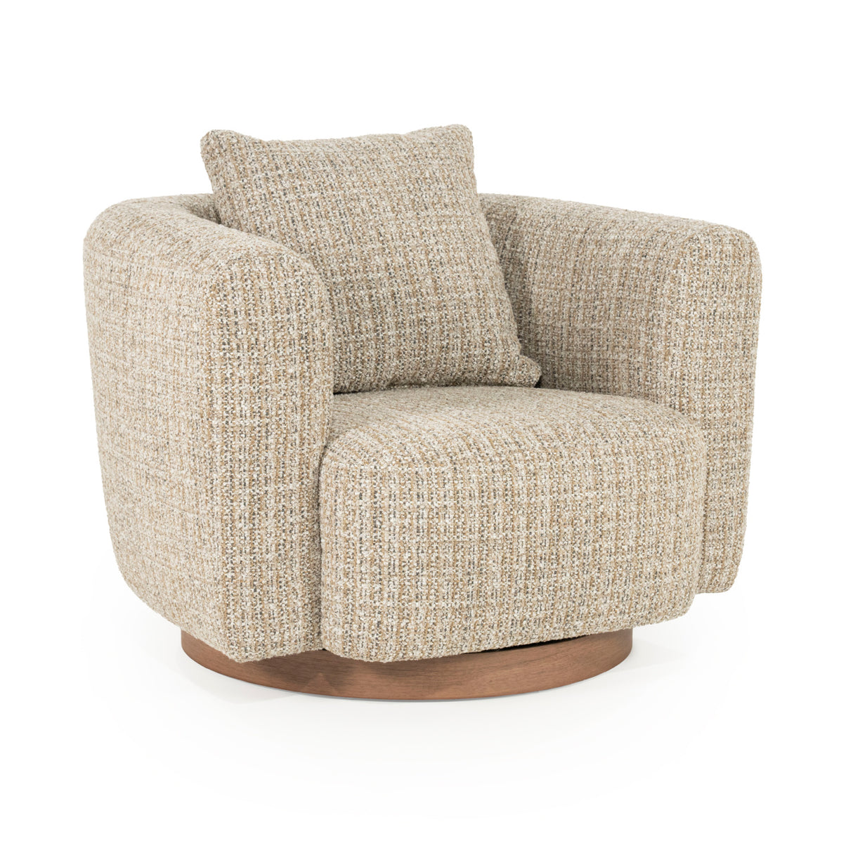   Curved Back Swivel Accent Chair | Oroa.com