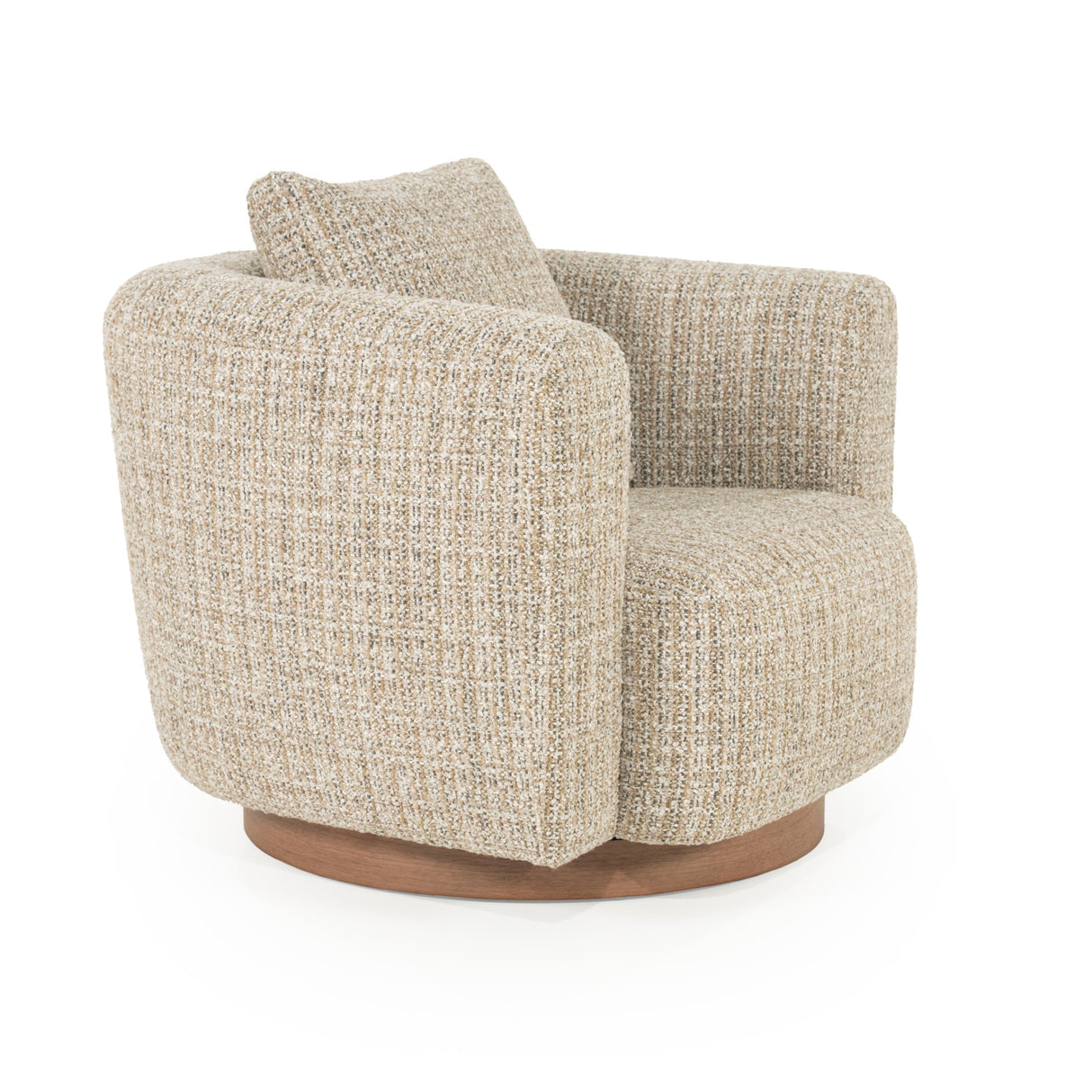   Curved Back Swivel Accent Chair | Oroa.com