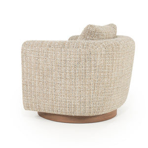   Curved Back Swivel Accent Chair | Oroa.com