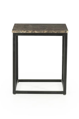 Brown Marble Square Side Table | Eleonora Rico | Oroa.com