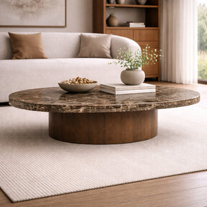   Brown Marble Coffee Table | Oroa.com