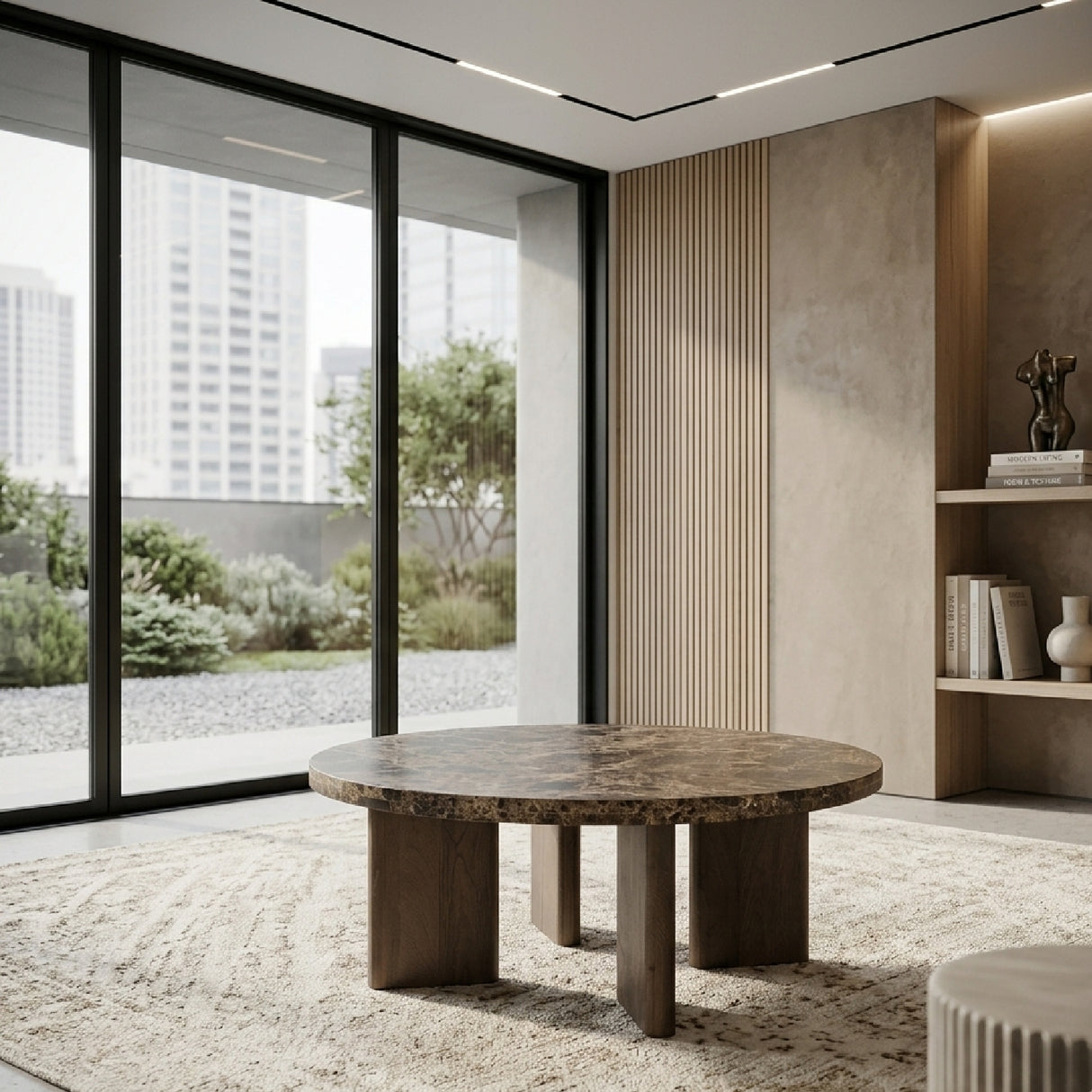   Brown Marble Coffee Table | Oroa.com