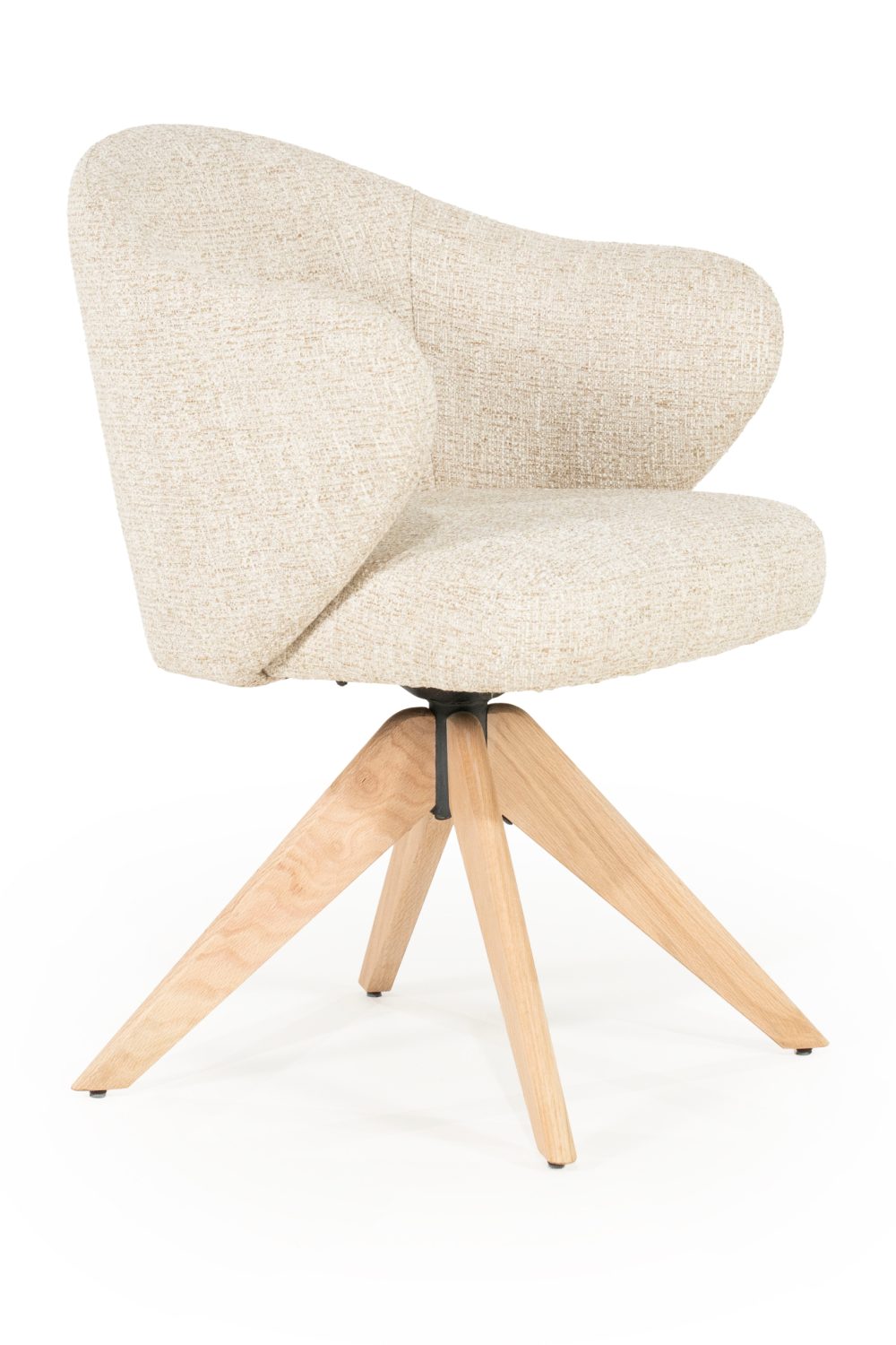 Oak Base Swivel Armchair | Eleonora Connor | OROA.com