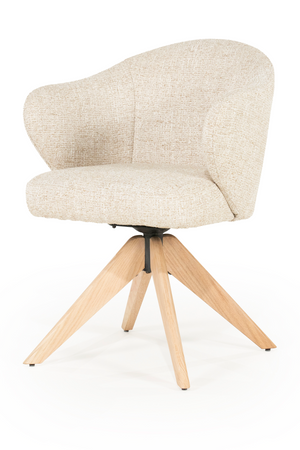 Oak Base Swivel Armchair | Eleonora Connor | OROA.com