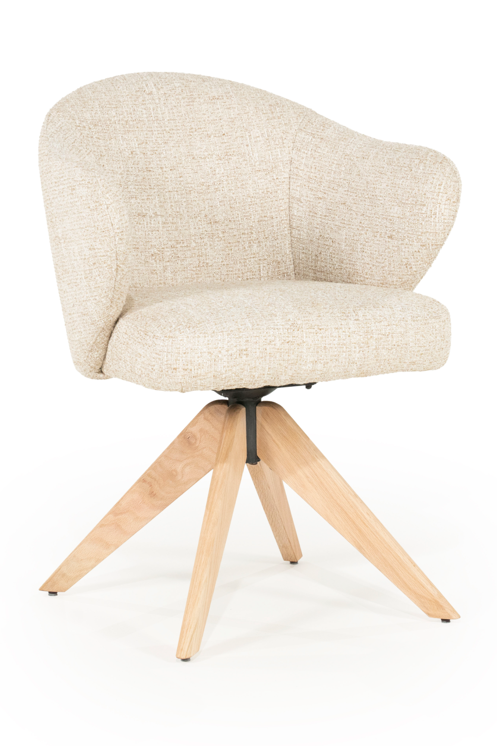 Oak Base Swivel Armchair | Eleonora Connor | OROA.com