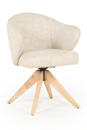 Oak Base Swivel Armchair | Eleonora Connor | OROA.com