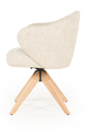 Oak Base Swivel Armchair | Eleonora Connor | OROA.com