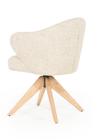 Oak Base Swivel Armchair | Eleonora Connor | OROA.com