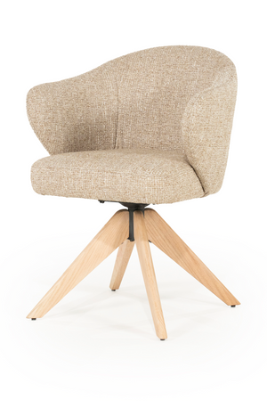 Oak Base Swivel Armchair | Eleonora Connor | OROA.com