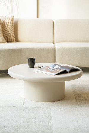 White Round Coffee Table | Eleonora Jade | OROA.com