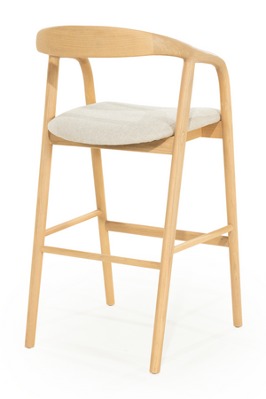 Lacquered Ash Wood Barstool | Eleonora Rayven | OROA.com