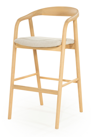 Lacquered Ash Wood Barstool | Eleonora Rayven | OROA.com