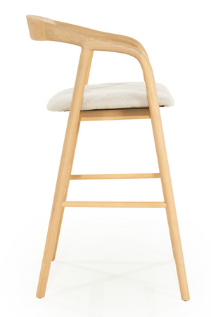 Lacquered Ash Wood Barstool | Eleonora Rayven | OROA.com