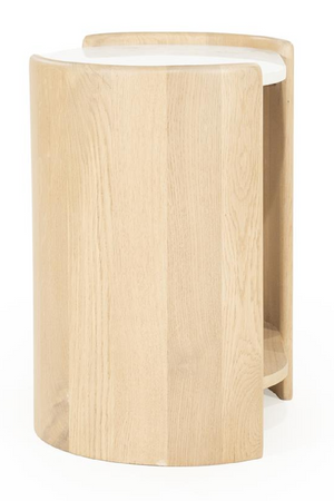 Oval White Marble Side Table | Eleonora Don | Oroa.com