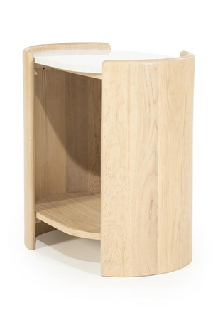 Oval White Marble Side Table | Eleonora Don | Oroa.com