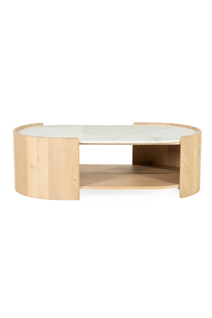 Oval White Marble Coffee Table | Eleonora Don | OROA.com