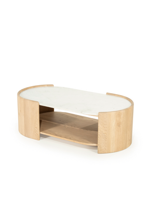 Oval White Marble Coffee Table | Eleonora Don | OROA.com