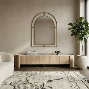   Marble Top Oak TV Cabinet | Oroa.com