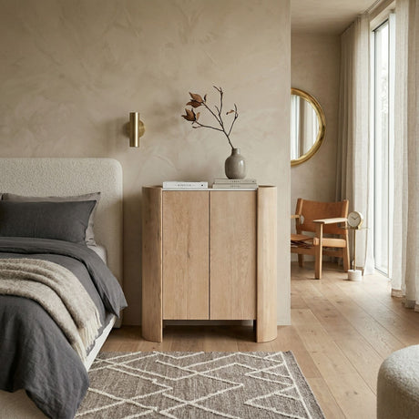   Oak Wood 2-Door Cabinet | Oroa.com