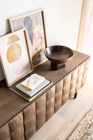 Carved Mango Wood TV Cabinet | Eleonora Felix | OROA.com