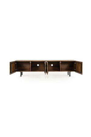 Carved Mango Wood TV Cabinet | Eleonora Felix | OROA.com