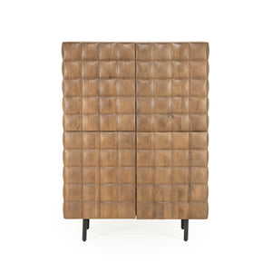   Square Pattern Wooden Cabinet | Oroa.com