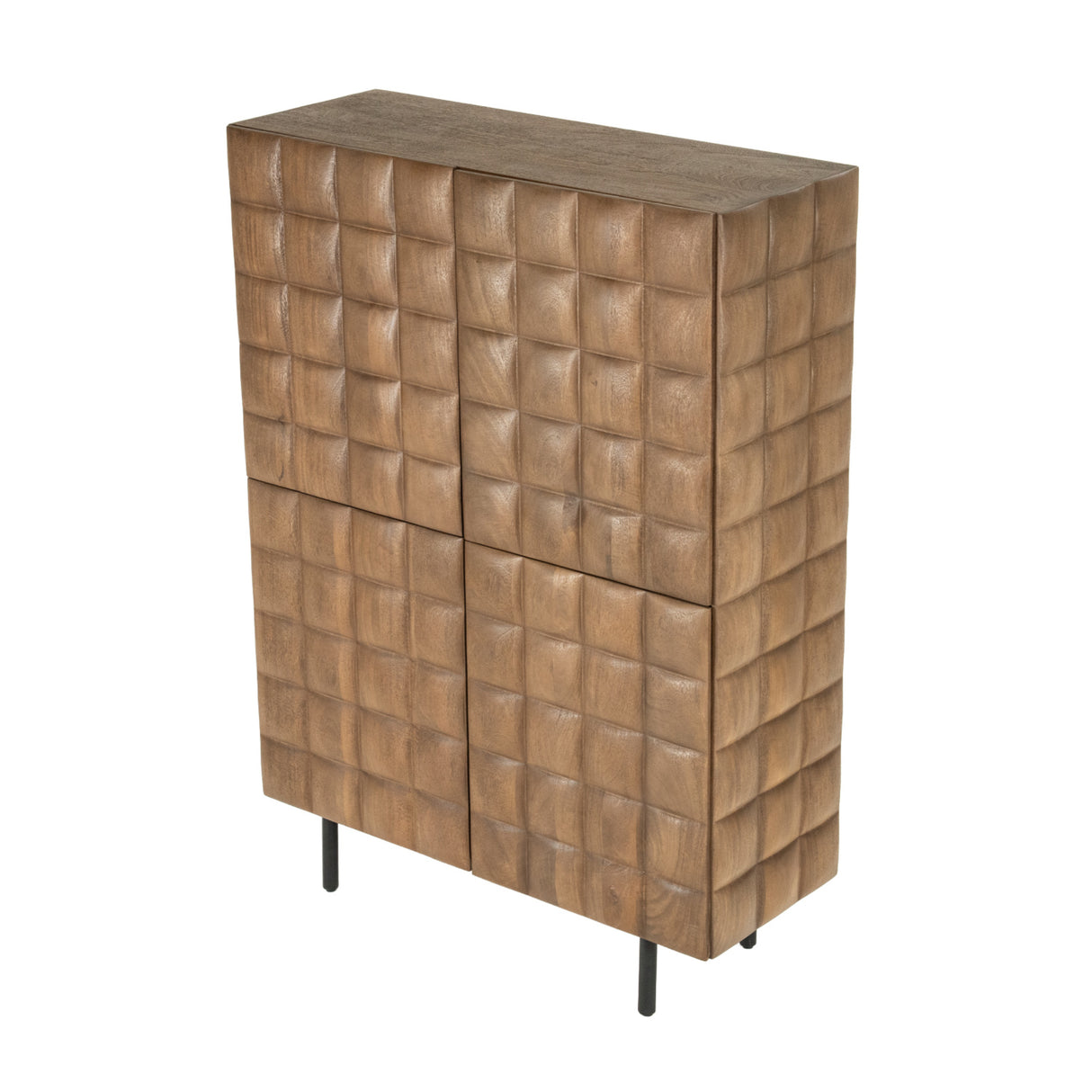   Square Pattern Wooden Cabinet | Oroa.com