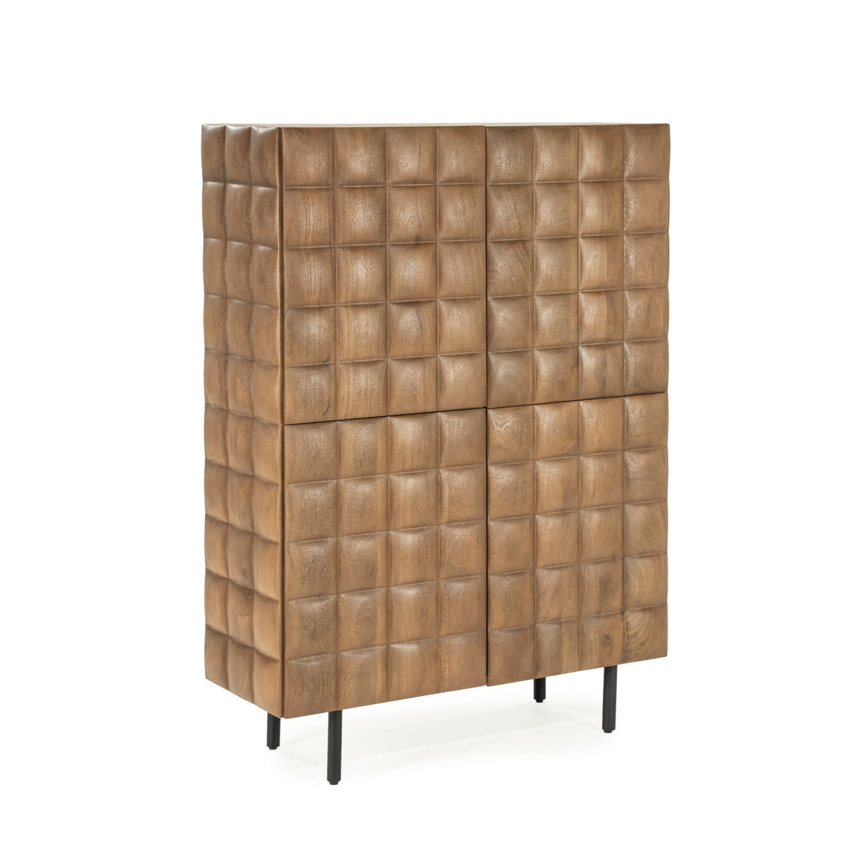   Square Pattern Wooden Cabinet | Oroa.com