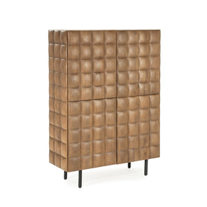   Square Pattern Wooden Cabinet | Oroa.com